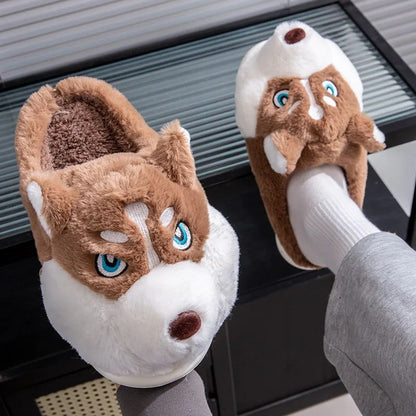 Soft-Stitched Dog Slippers